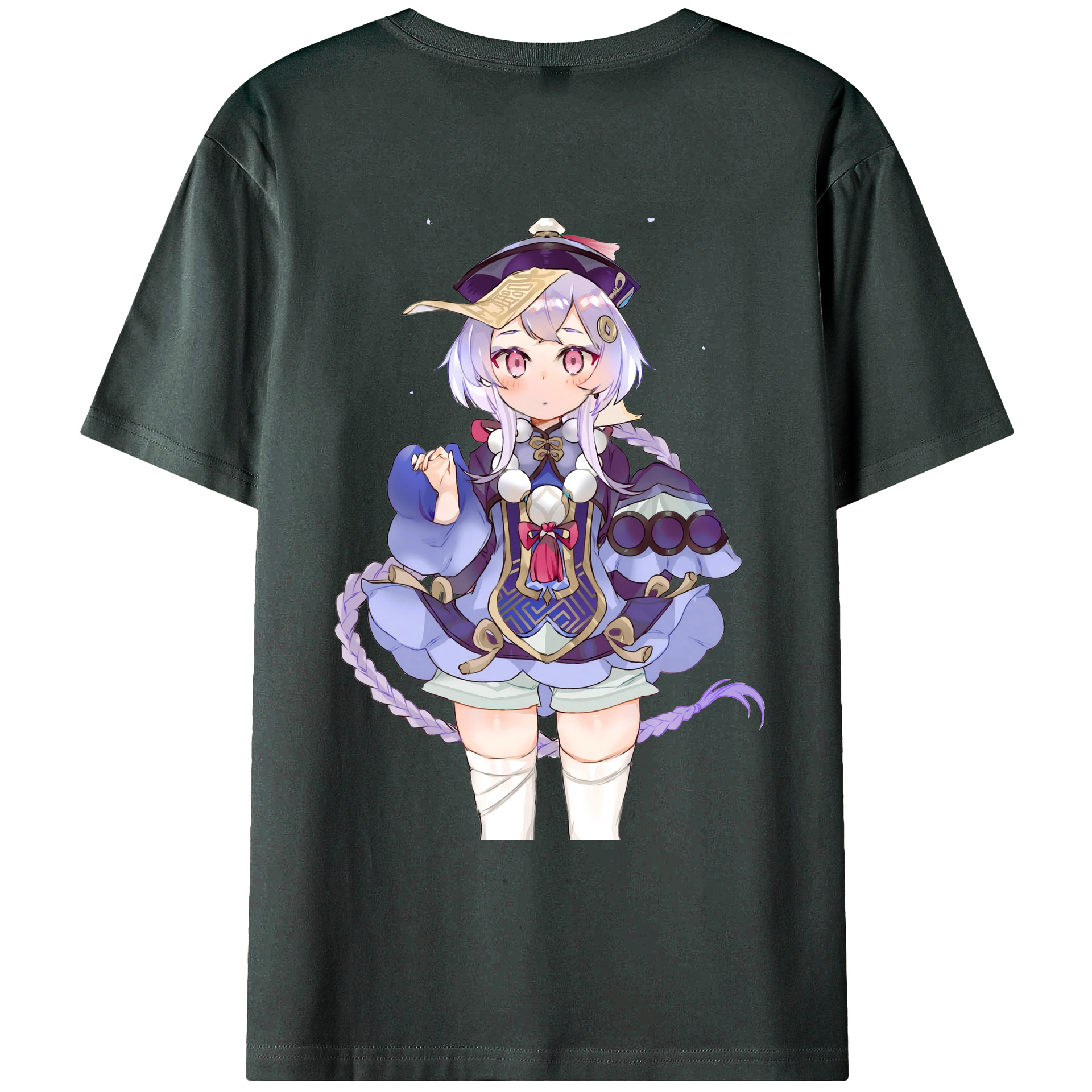 げんし神 七七 なな  genshin Nana 綿100％ メンズ半袖Tシャツ（バックプリント） 通気性